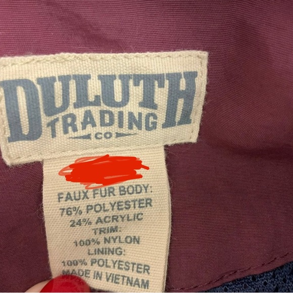 Duluth Trading Co Sherpa Jacket In Mulberry Size XS Gorpcore Coat Burgundy - Picture 5 of 6